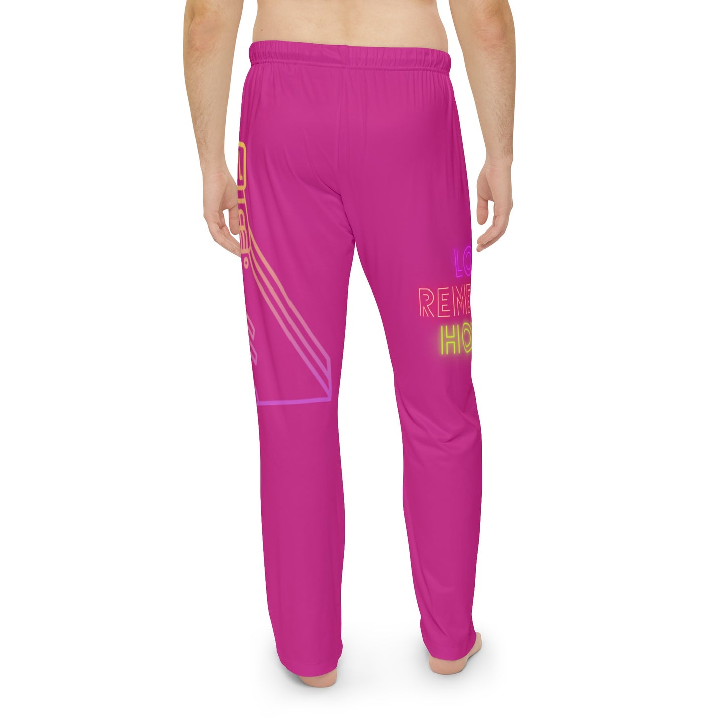 Men's Pajama Pants: Bowling Pink