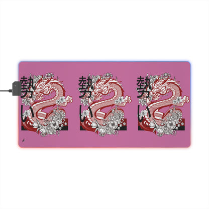 LED Gaming Mouse Pad: Dragons Lite Pink