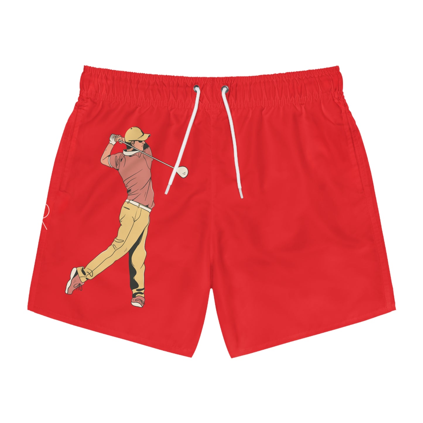 Swim Trunks: Golf Red