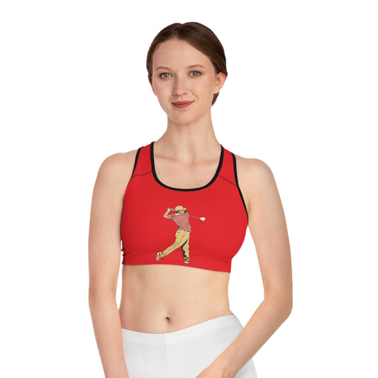 Sports Bra: Golf Red