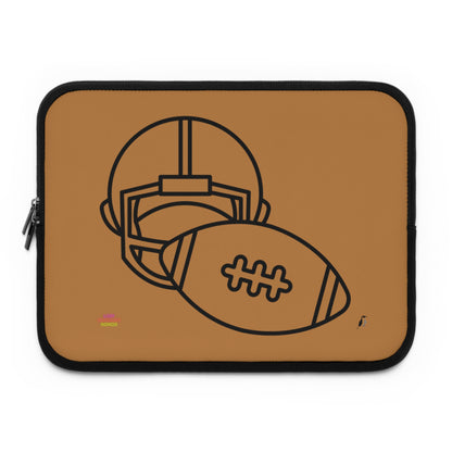 Laptop Sleeve: Football Lite Brown