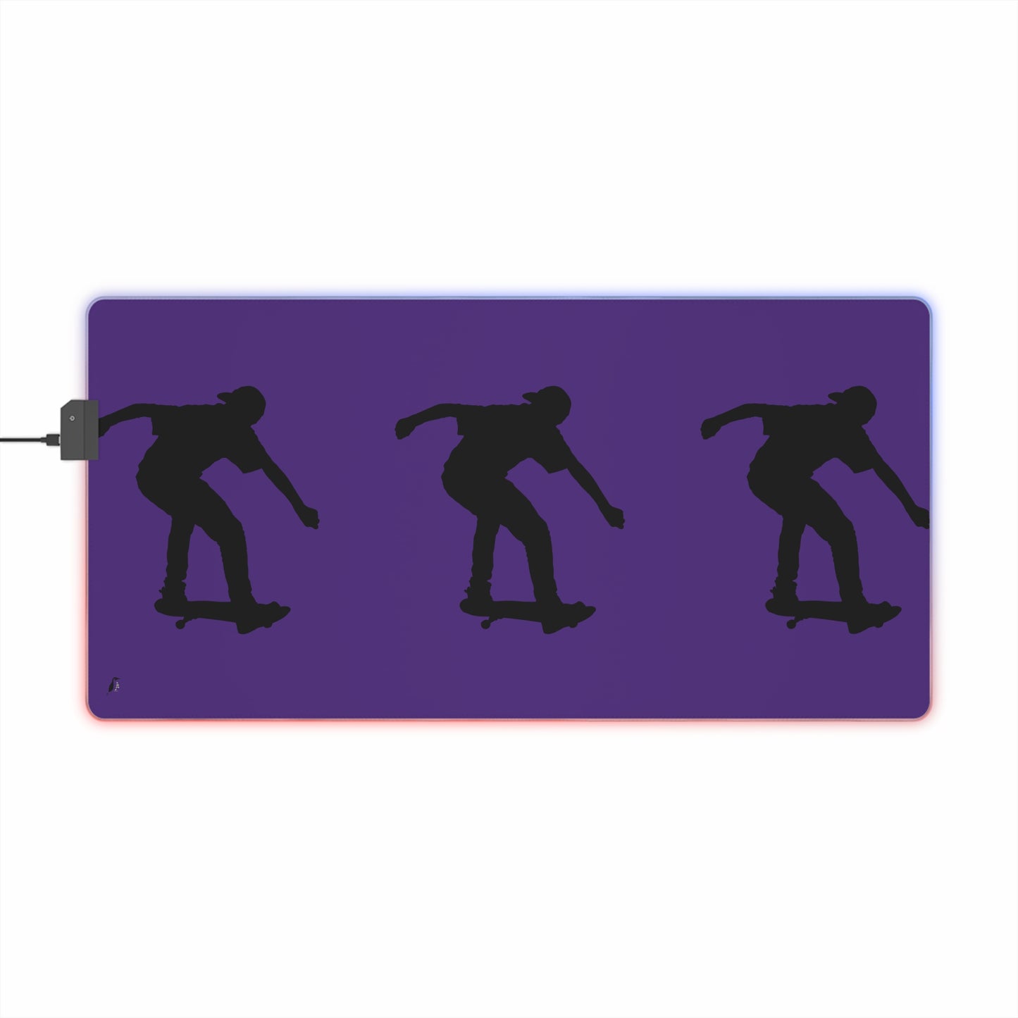 LED Gaming Mouse Pad: Skateboarding Purple