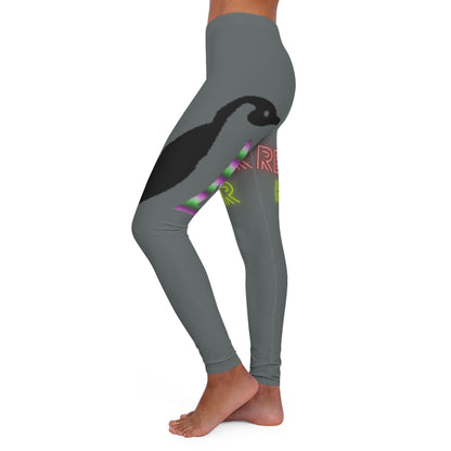 Women's Spandex Leggings: Lost Remember Honor Dark Grey