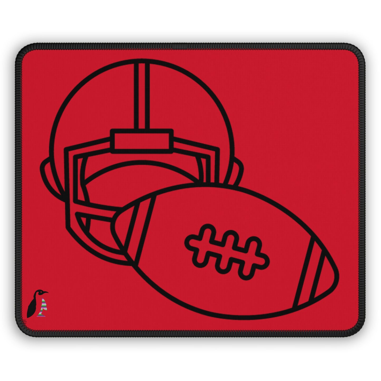 Gaming Mouse Pad: Football Dark Red