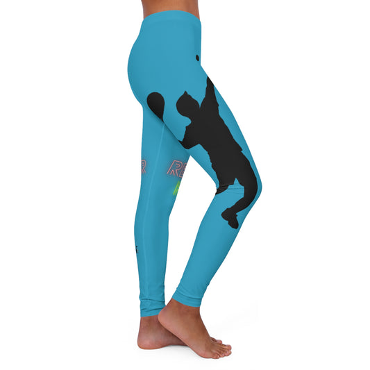 Women's Spandex Leggings: Tennis Turquoise