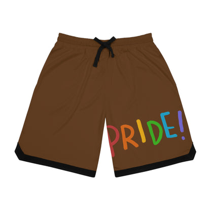 Basketball Rib Shorts: LGBTQ Pride Brown