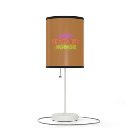 Lamp on a Stand, US|CA plug: Football Lite Brown