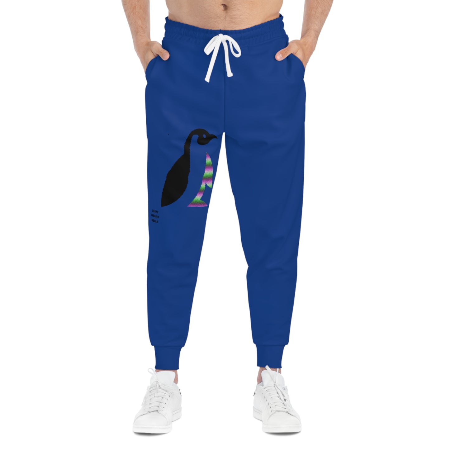 Athletic Joggers: Crazy Penguin World Logo Dark Blue