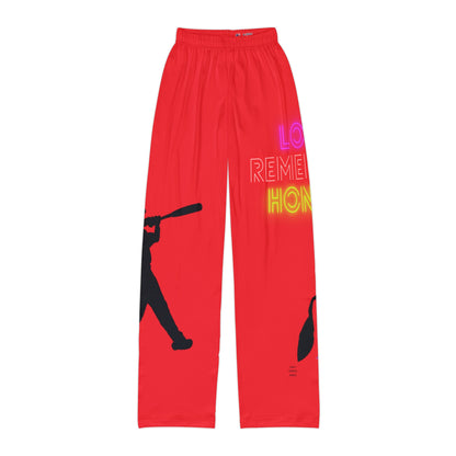 Pajama na pantalon ng mga bata: Baseball Red