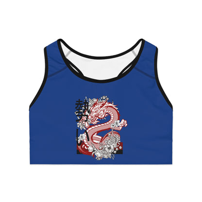 Sports Bra: Dragons Dark Blue