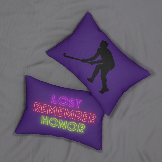 Spun Polyester Lumbar Pillow: Hockey Purple