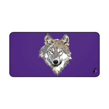 Desk Mat: Wolves Purple