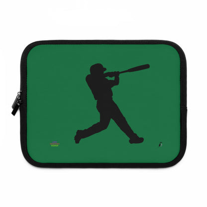 Laptop Sleeve: Baseball Dark Green