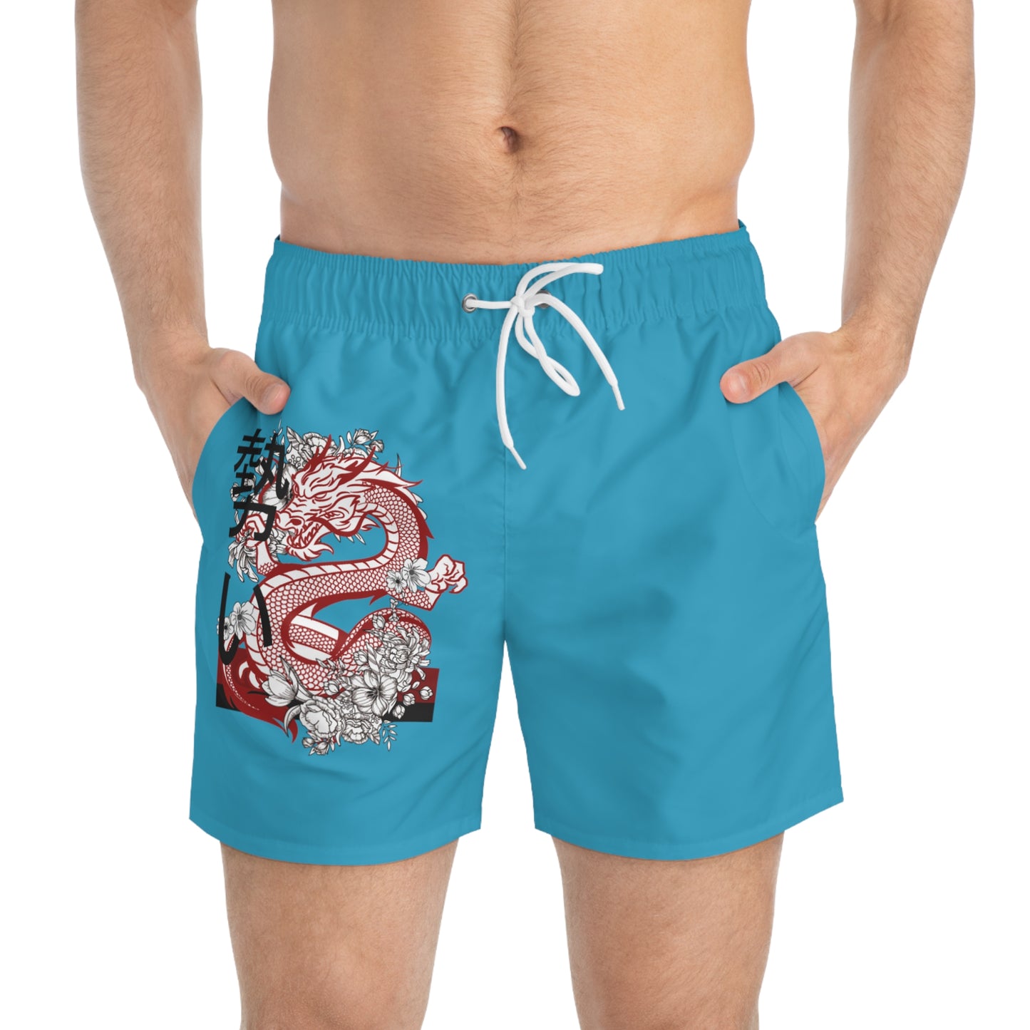 Swim Trunks: Dragons Turquoise