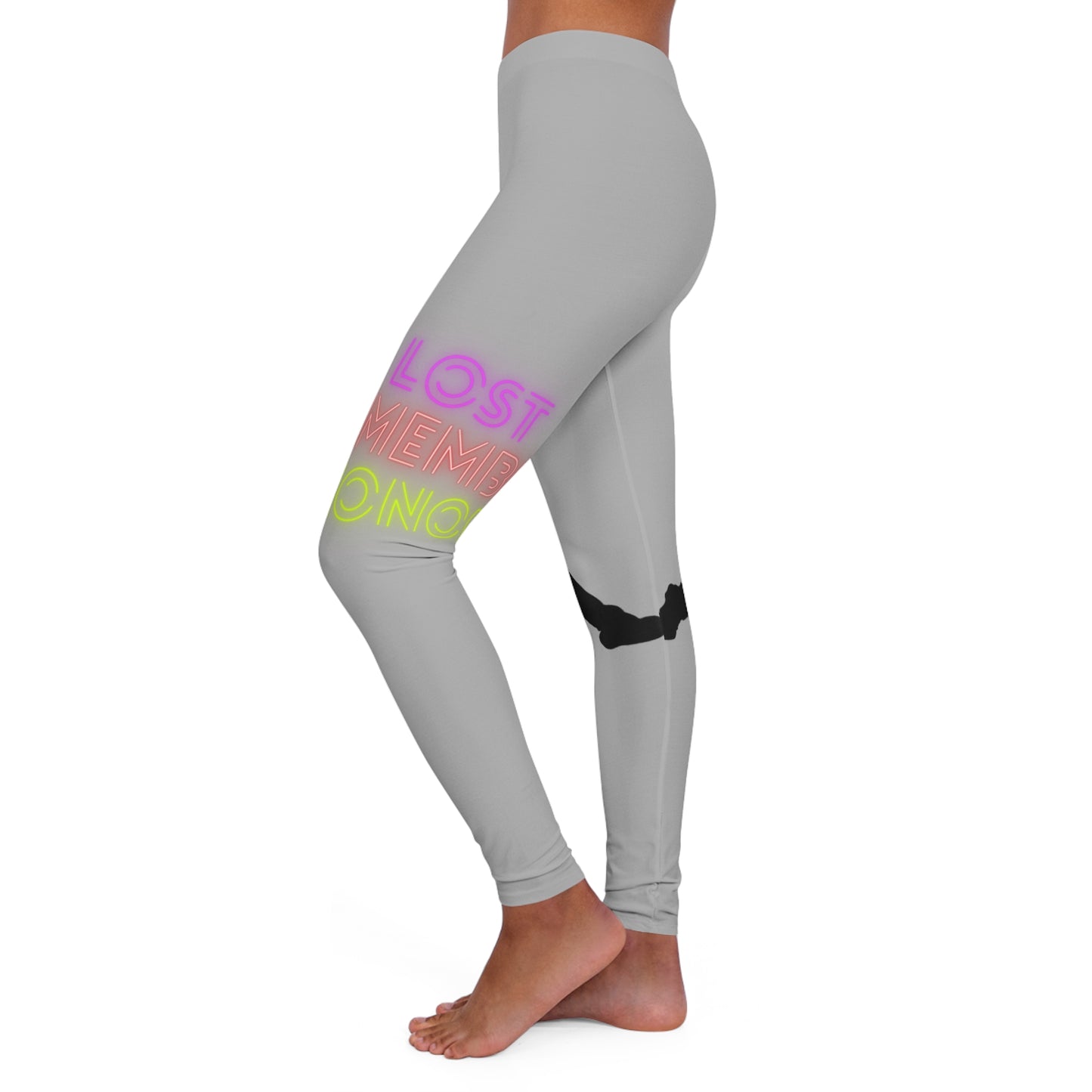 Women's Spandex Leggings: Baseball Lite Grey