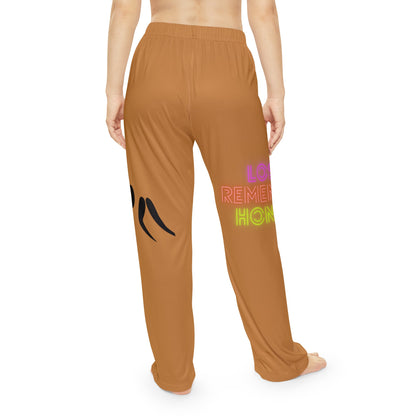 Pambabaeng Pajama Pants: Wrestling Lite Brown 