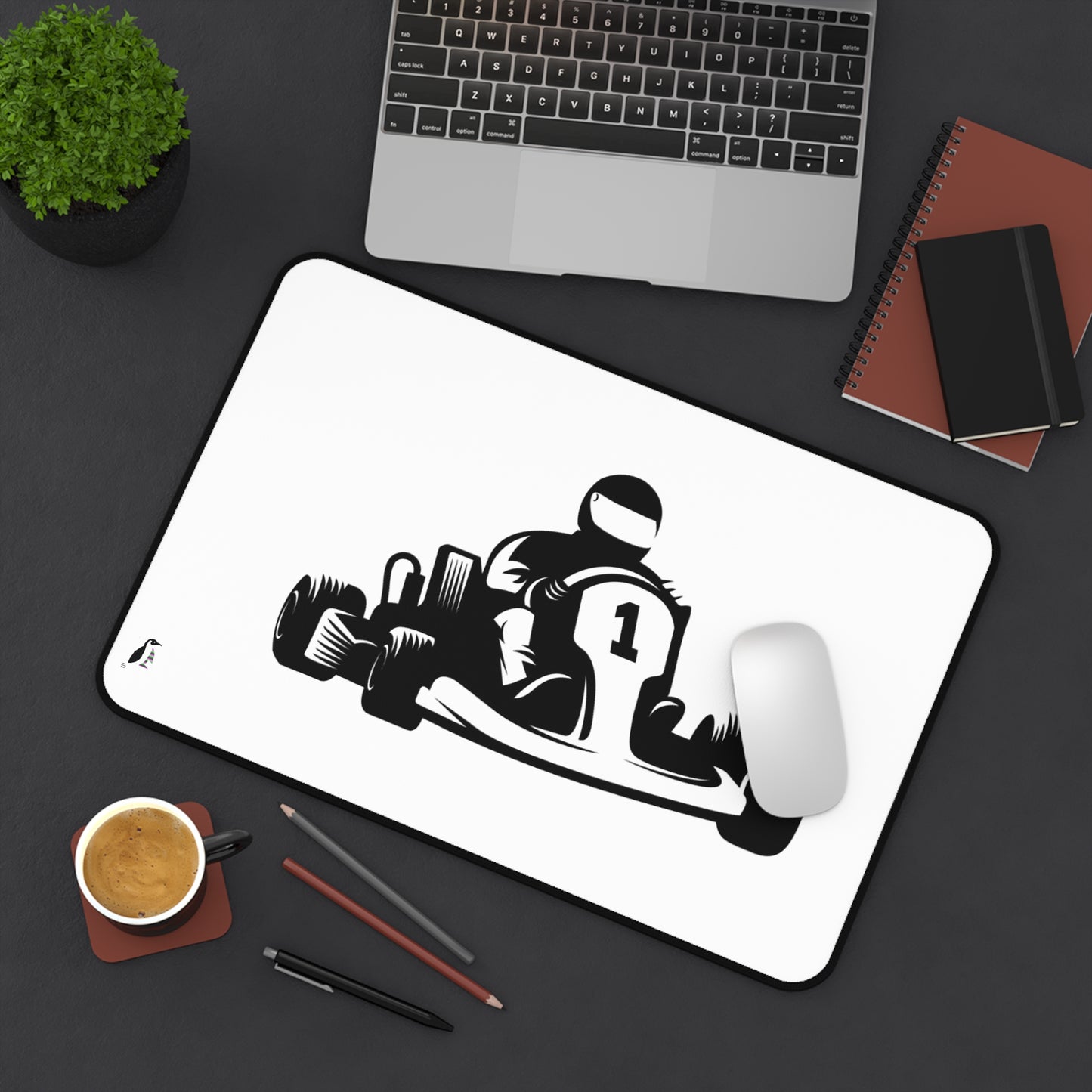 Desk Mat: Racing White