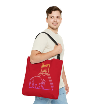 Tote Bag: Bowling Dark Red