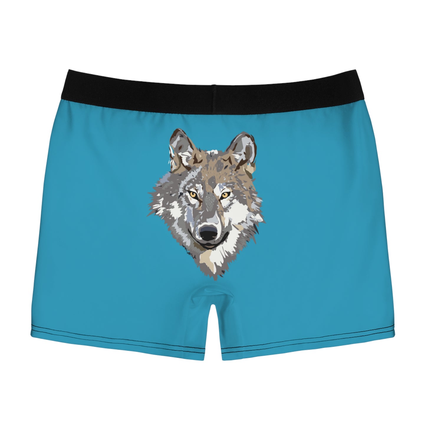 Men's Boxer Briefs: Wolves Turquoise