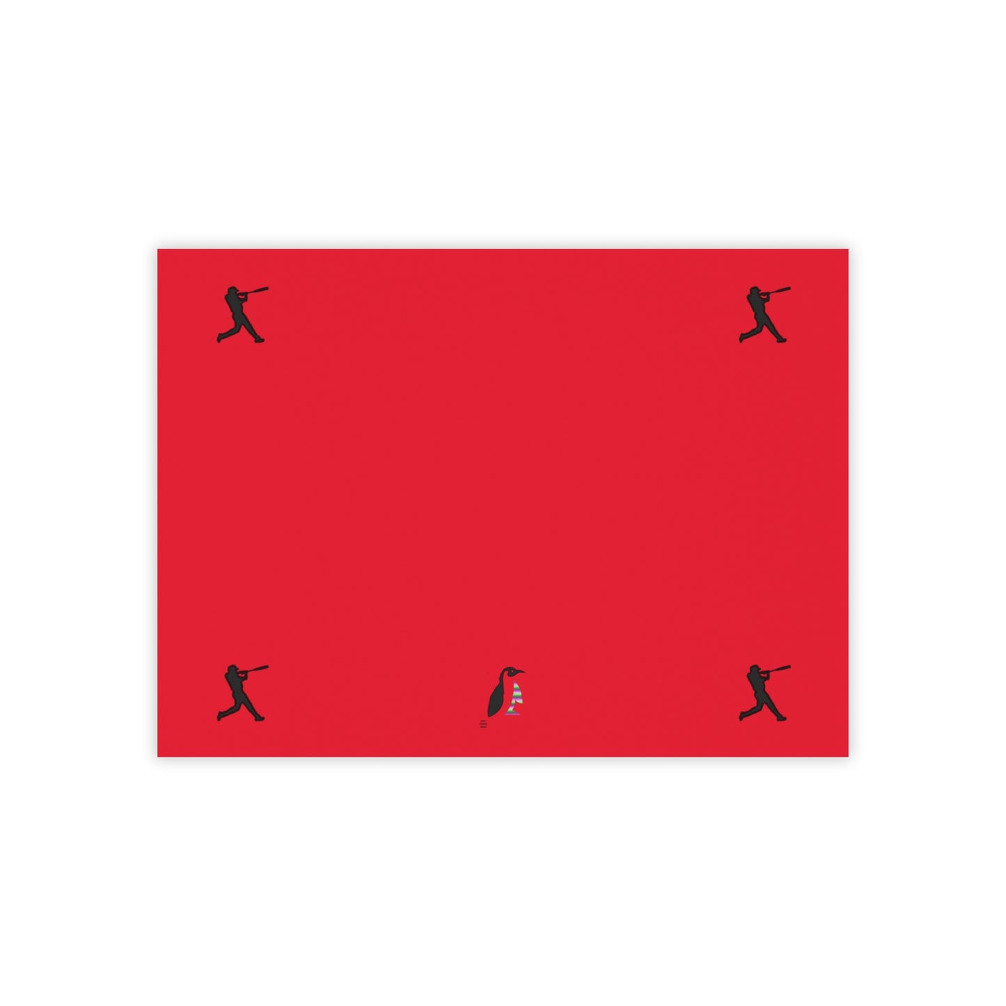 Post-it® Note Pads: Baseball Dark Red