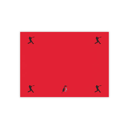 Post-it® Note Pads: Baseball Dark Red