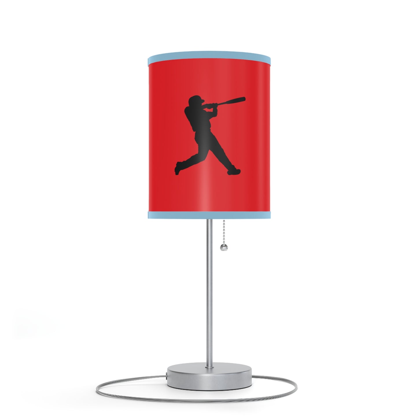 Lamp on a Stand, US|CA plug: Baseball Red