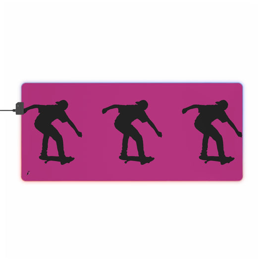 LED Gaming Mouse Pad: Skateboarding Pink