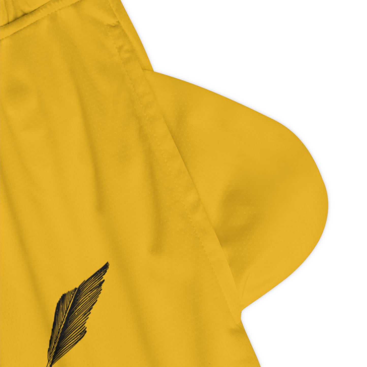 Basketball Rib Shorts: Writing Yellow