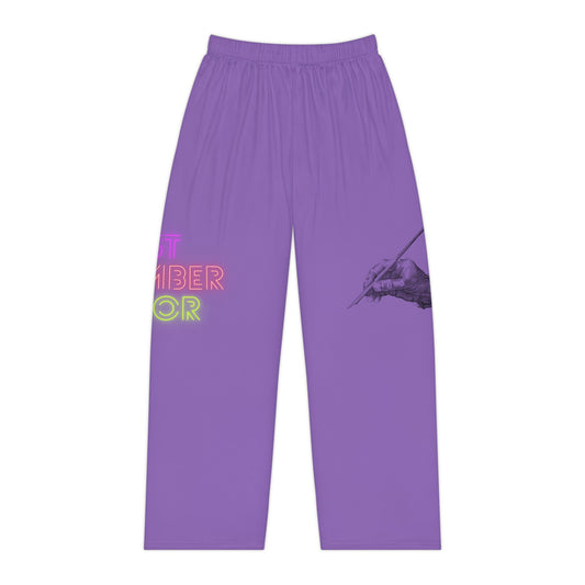 Women's Pajama Pants: Writing Lite Purple