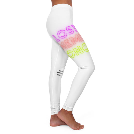 Women's Spandex Leggings: Lost Remember Honor White