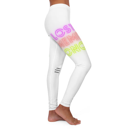 Women's Spandex Leggings: Lost Remember Honor White