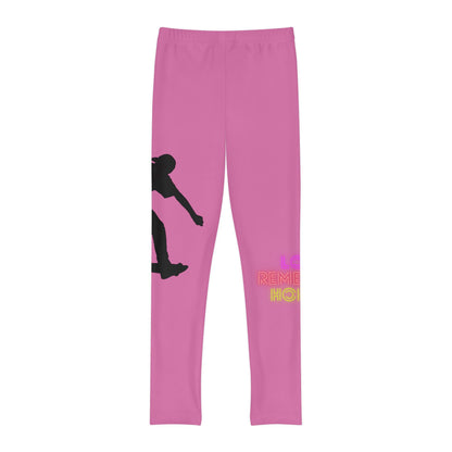 Youth Full-Length Leggings: Skateboarding Lite Pink