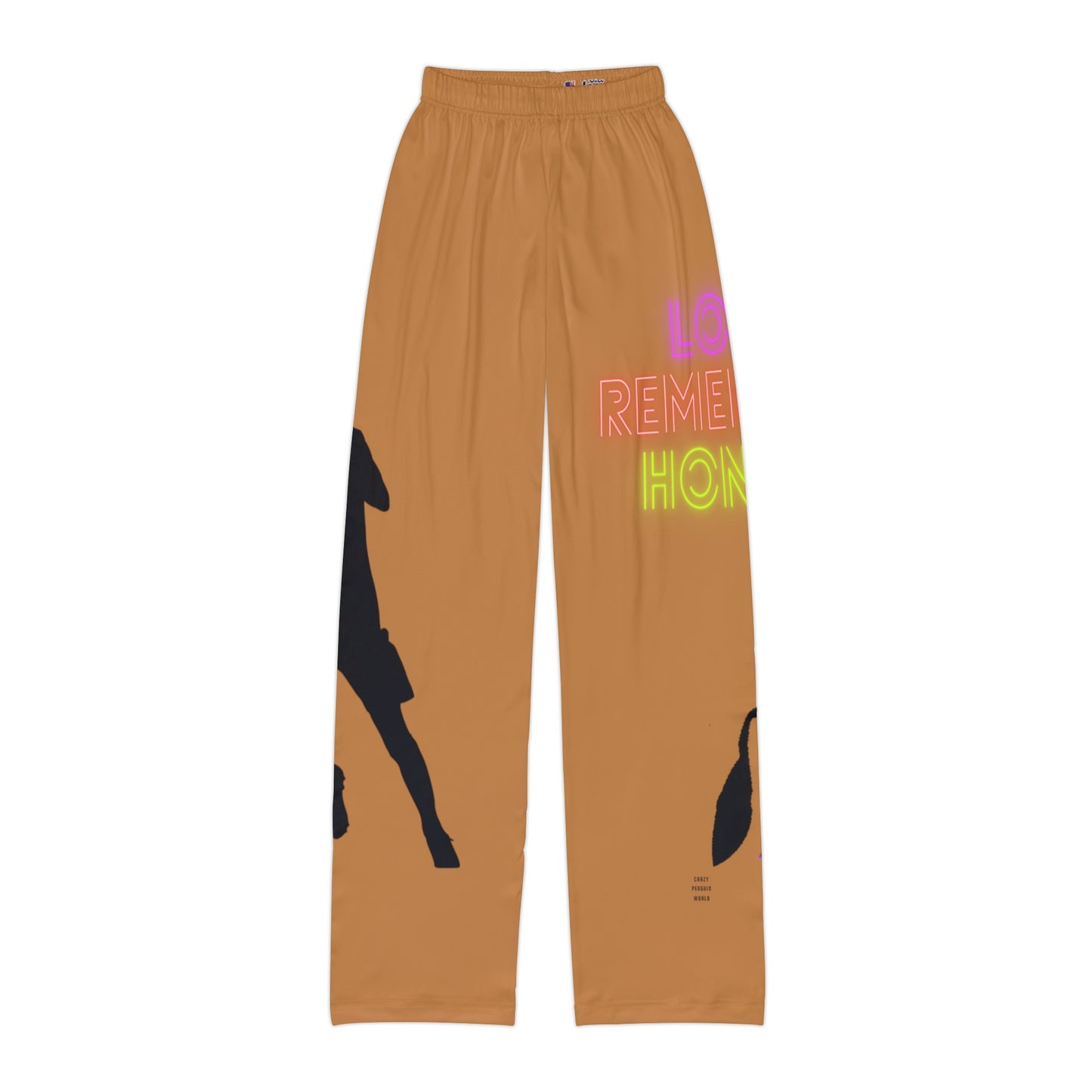 Kids Pajama Pants: Soccer Lite Brown