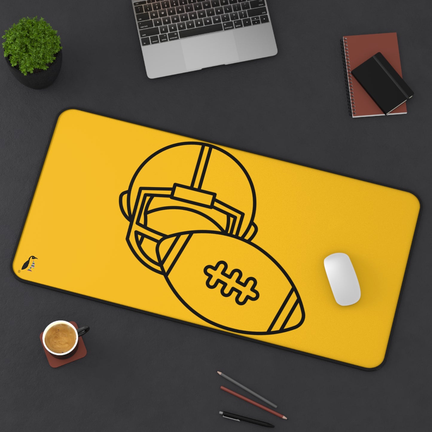 Desk Mat: Football Yellow