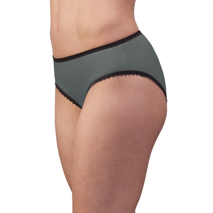 Women's Briefs: Crazy Penguin World Logo Dark Grey