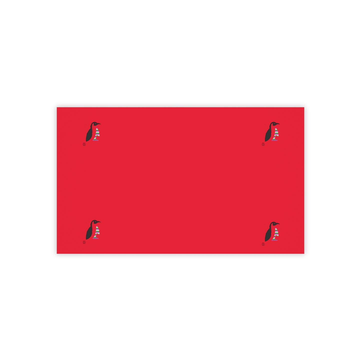 Post-it® Note Pads: Crazy Penguin World Logo Dark Red