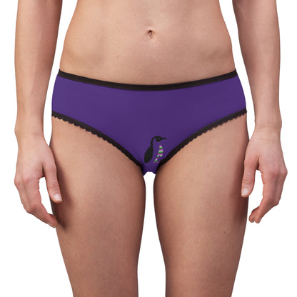 Women's Briefs: Fishing Purple