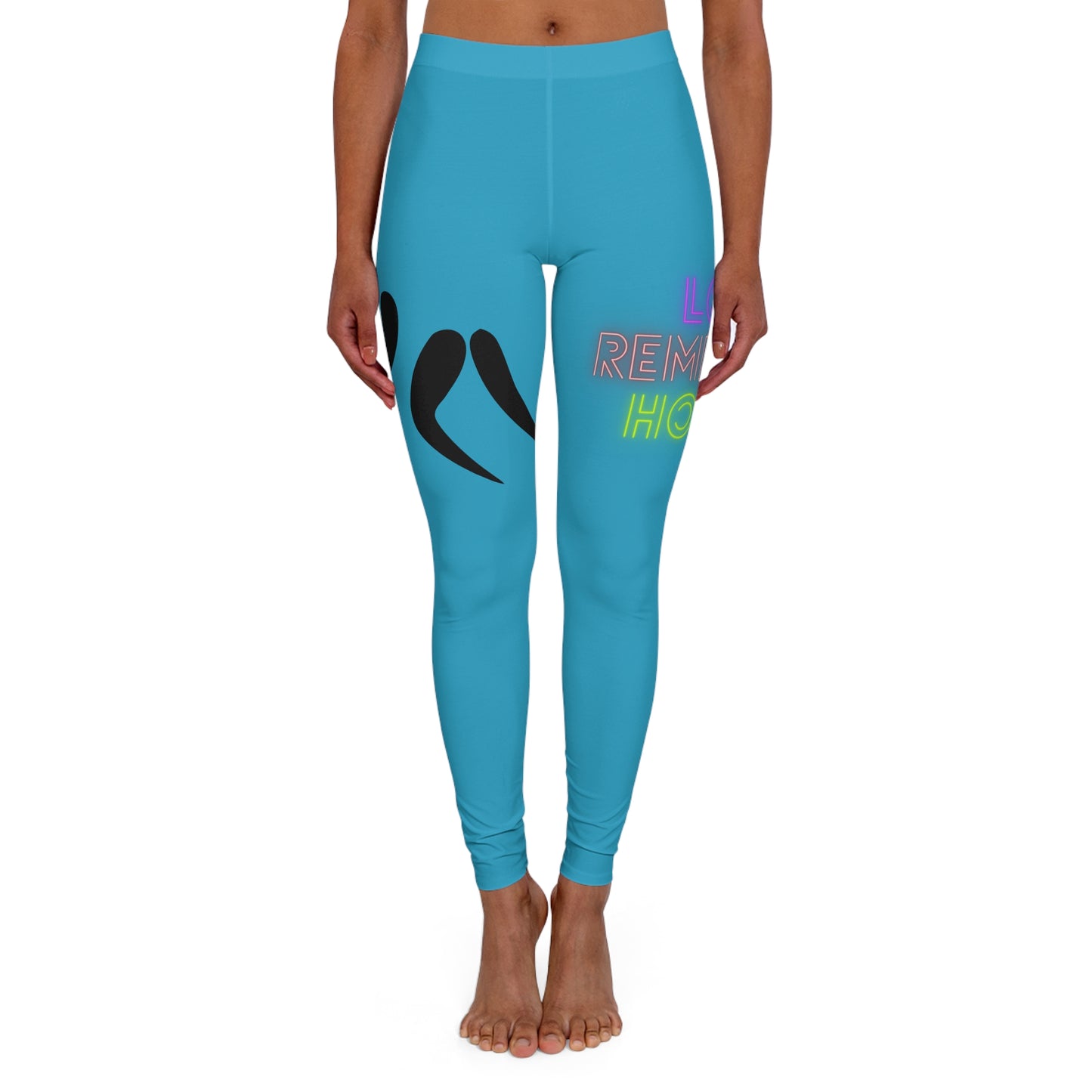 Women's Spandex Leggings: Wrestling Turquoise