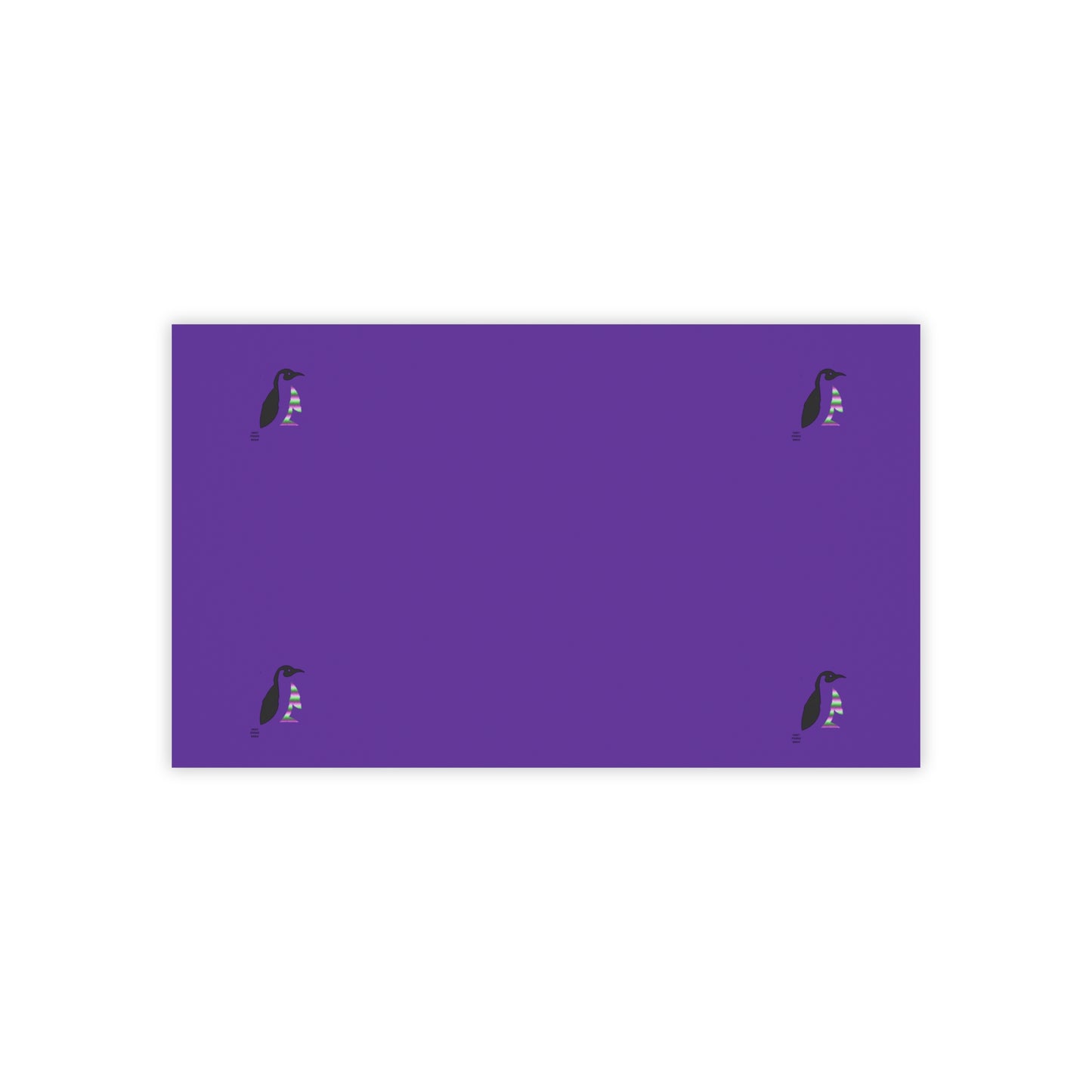 Post-it® Note Pads: Crazy Penguin World Logo Purple