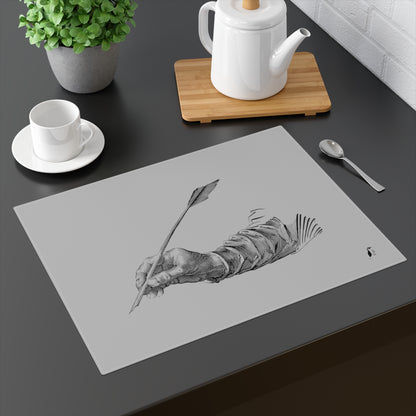 Placemat, 1pc: Writing Lite Grey