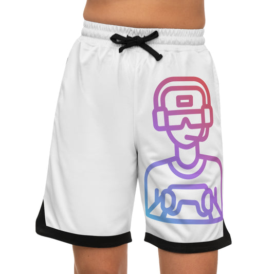 Basketball Rib Shorts: Gaming White