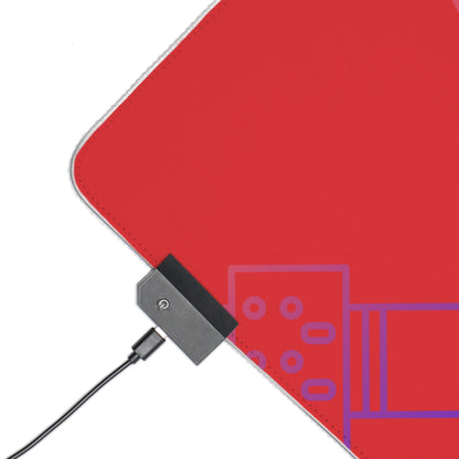 LED Gaming Mouse Pad: Music Red