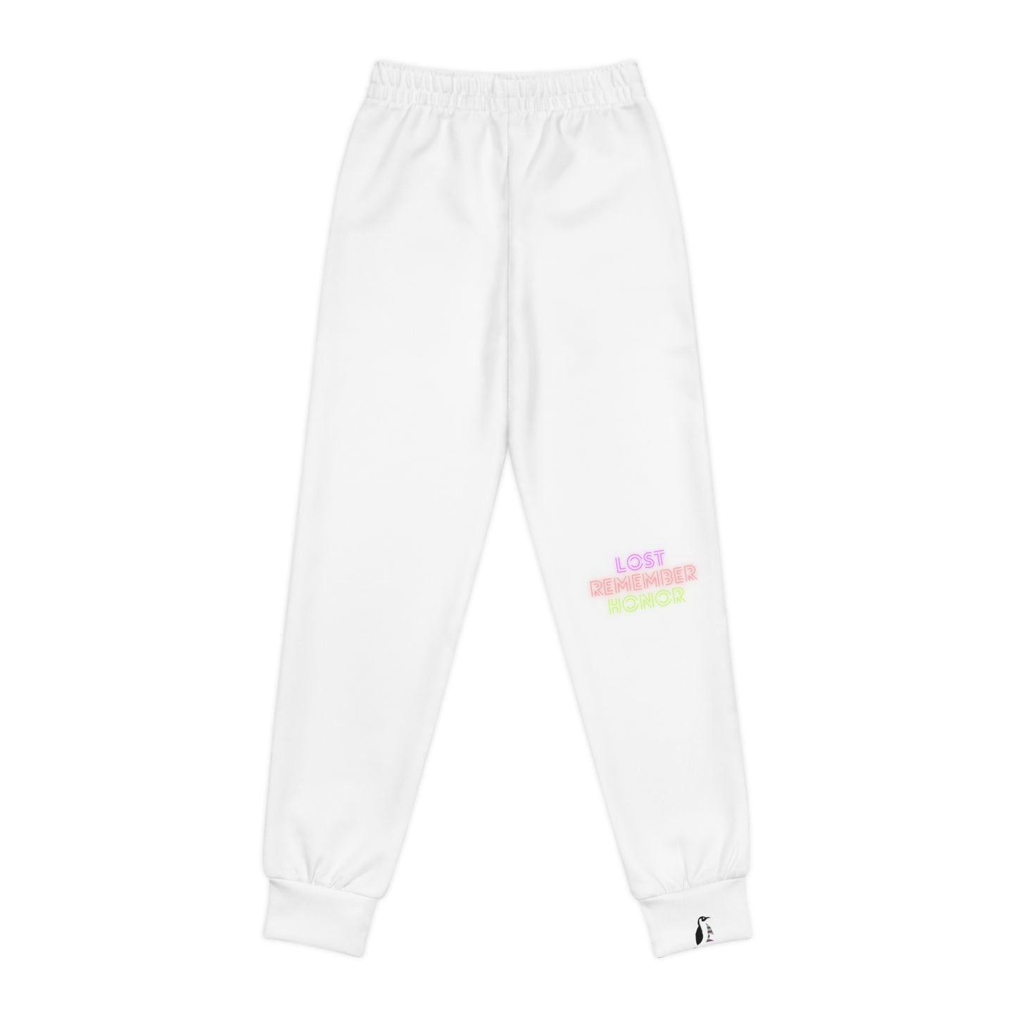 Youth Joggers: Racing White
