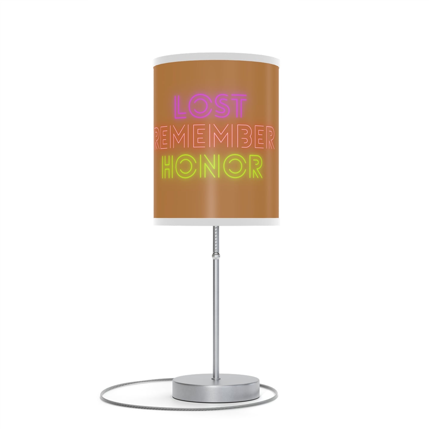 Lamp on a Stand, US|CA plug: Lost Remember Honor Lite Brown