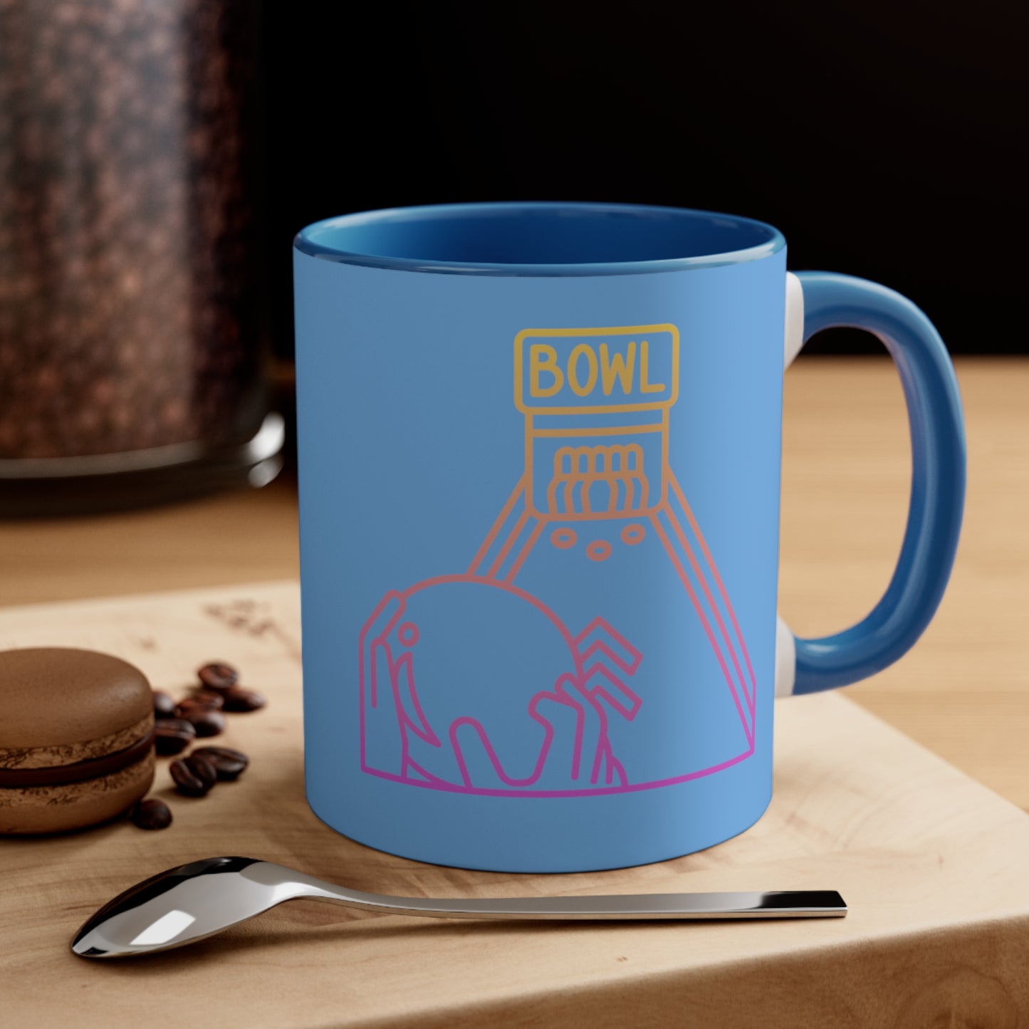 Accent Coffee Mug, 11oz: Bowling Lite Blue