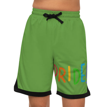 Basketball Rib Shorts: LGBTQ Pride Green