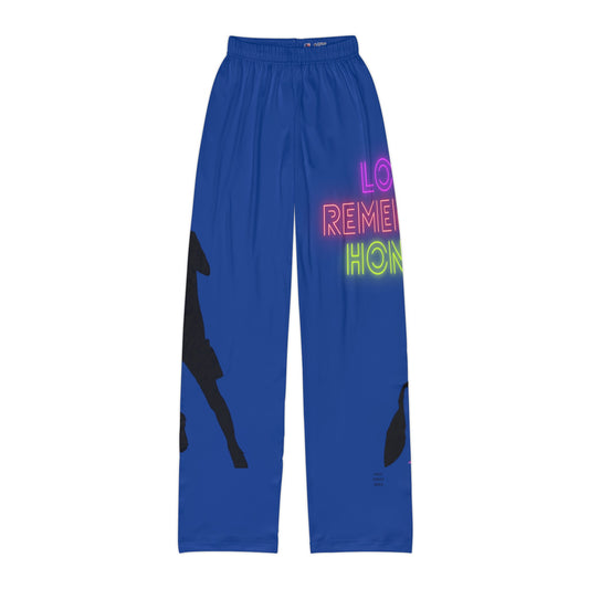 Kids Pajama Pants: Soccer Dark Blue