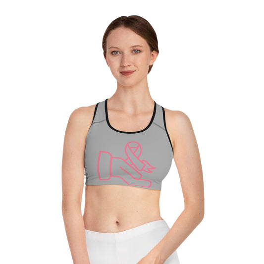 Sports Bra: Fight Cancer Lite Grey