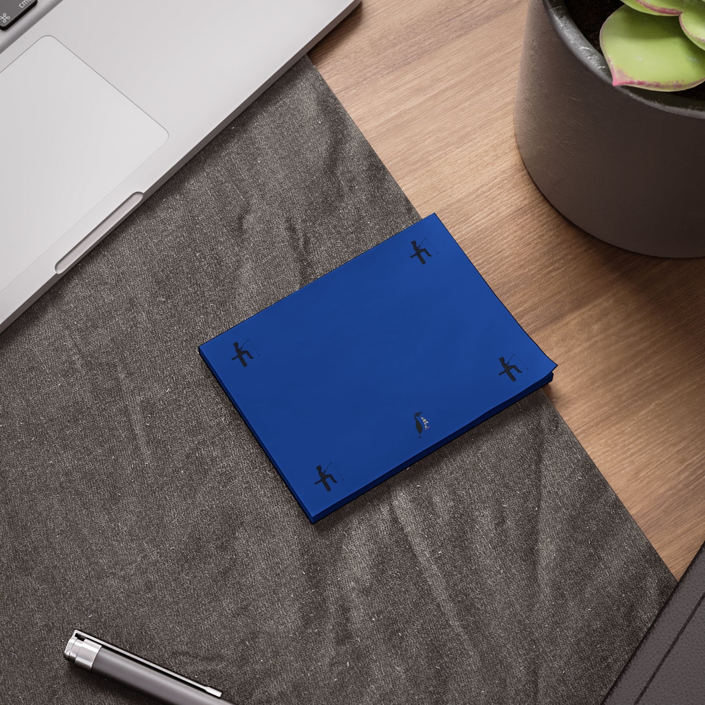 Post-it® Note Pads: Fishing Dark Blue