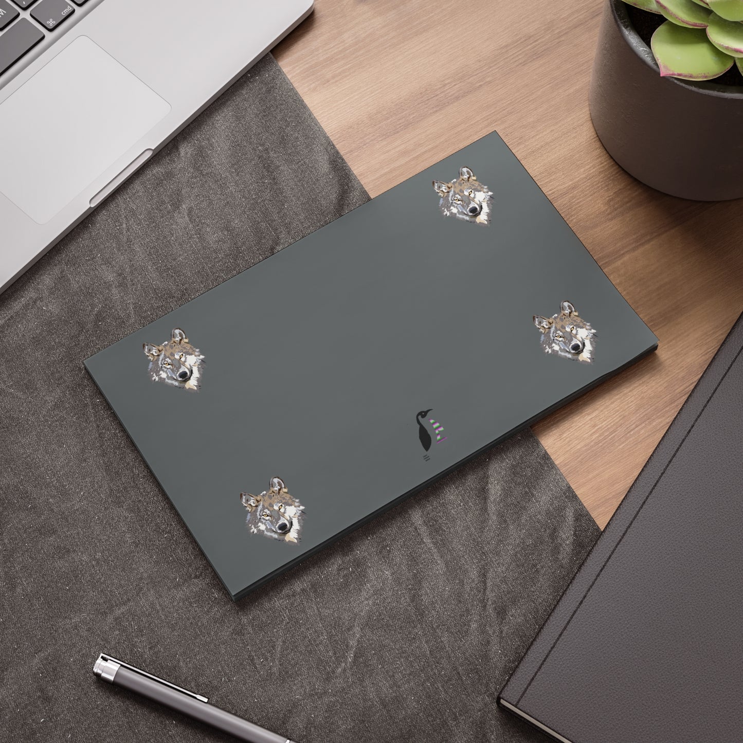 Post-it® Note Pads: Wolves Dark Grey